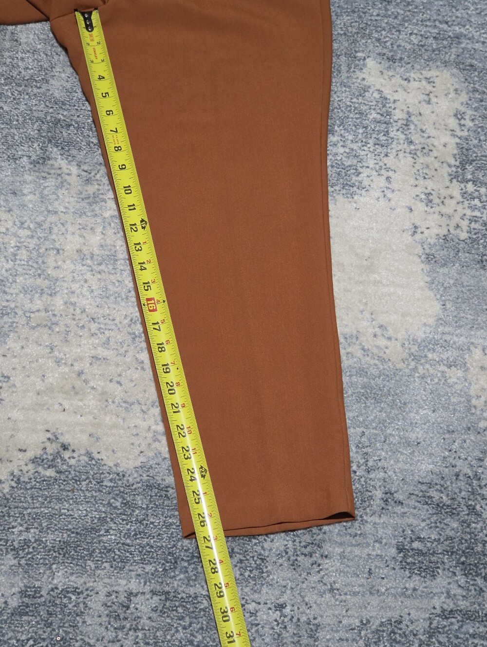 Nine West Rust High-Rise Tapered Trousers Size 14 Color Marron-brown. - Picture 9 of 11